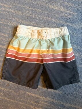 Cat & Jack Striped Swim Trunks with Mesh Lining 4T